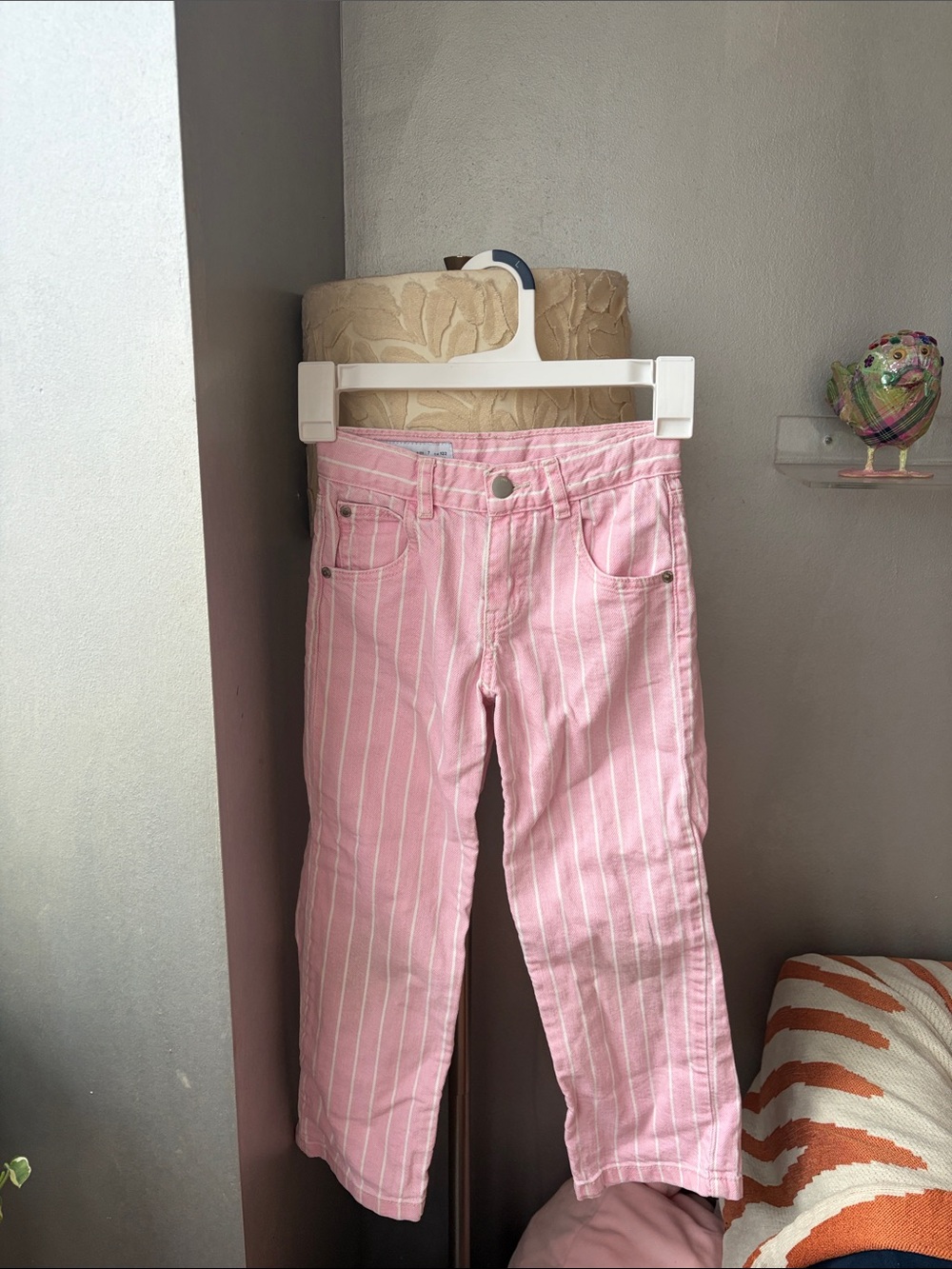 Zara Pink Striped Kids' Jeans